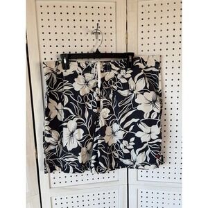 Polo Ralph Lauren Men's 36 Board Shorts Black White Floral Surf Swim